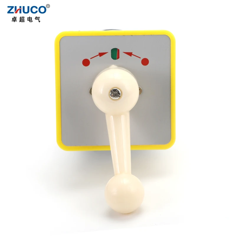 

ZHUCO LW5D-16/B0331.2 Double Reset 16A 3 Position 2 Pole Momentary Rotary Cam Switch With Big Handle For Electrician Using Tools