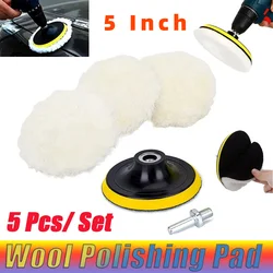 5PCS/Set 5inch Car Polishing Waxing Buffing Wheel Pad Car Polisher Kit for Auto Car Paint Care Car-styling