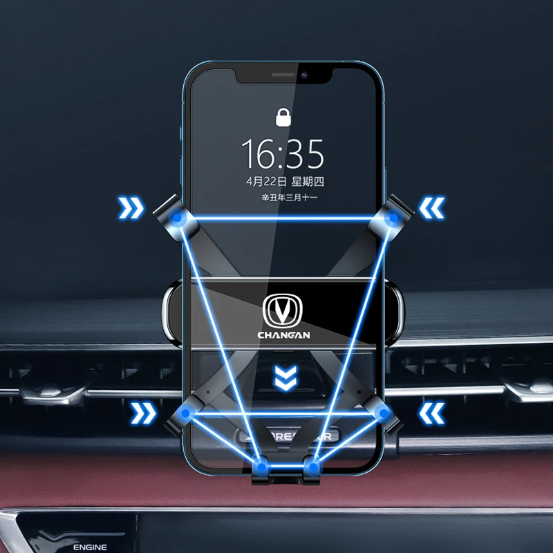 차량용 휴대폰 거치대, 장안 CS35 CS75 플러스 2022 2021 2019, 차량 스타일링 브래킷, GPS 스탠드, 회전식 지원 모바일 액세서리