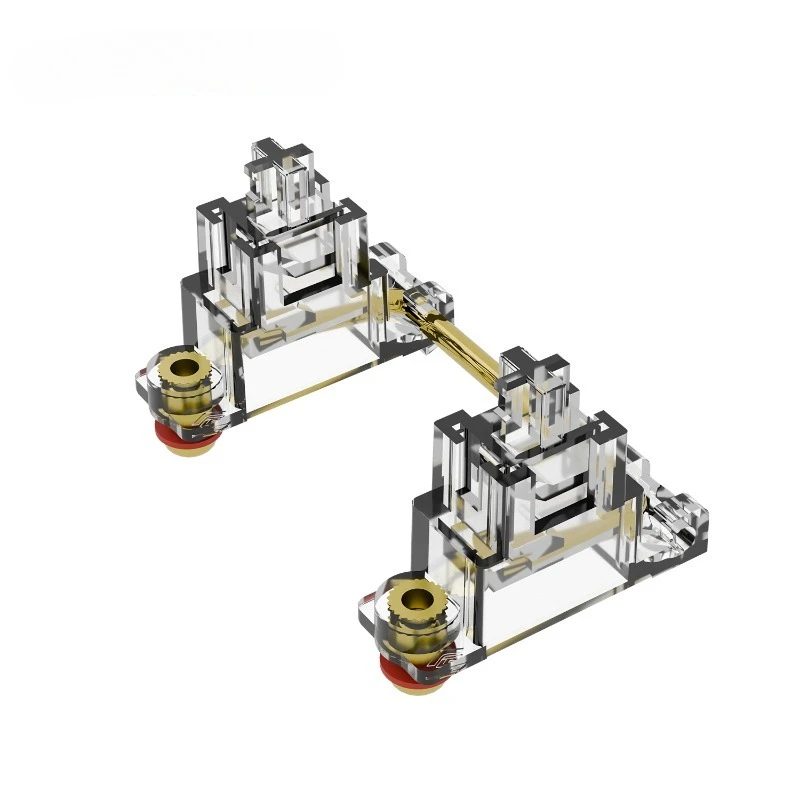 

Fully transparent pcb board satellite shaft gold-plated steel wire mechanical keyboard accessories