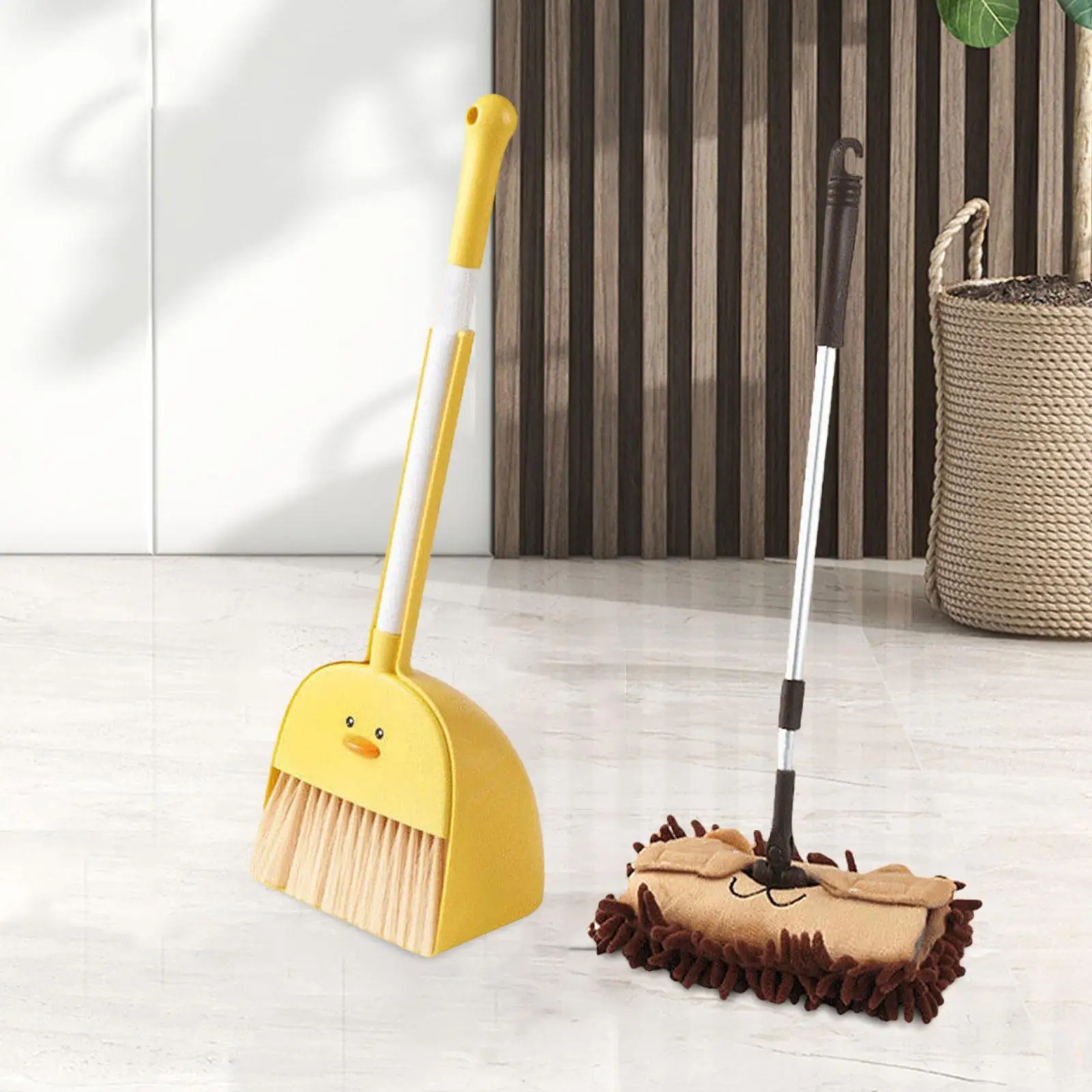 

Toddlers Broom Set Mini Broom and Dustpan Mop Set for Kids Boys Girls