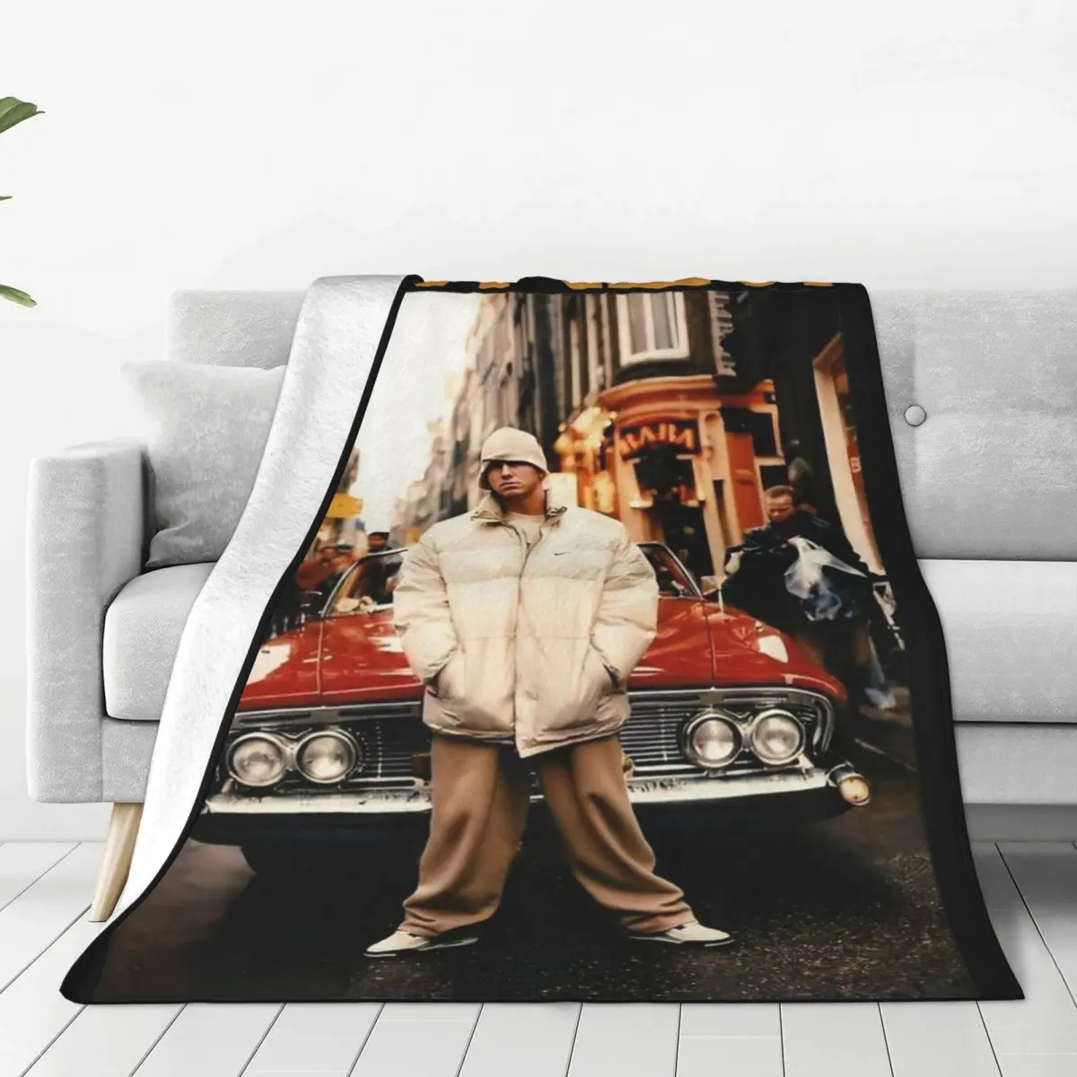 Realistic Nature Dark Light Eminem Blankets Fleece Soft Throw Blankets for Bedding Couch Bedspread