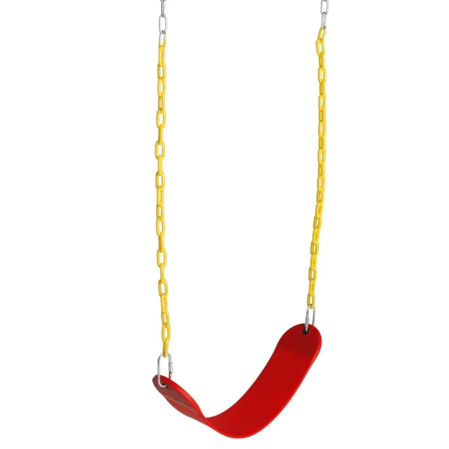 Conjunto de assento de balanço resistente acessórios substituição balanços slides ginásios ao ar livre vermelho