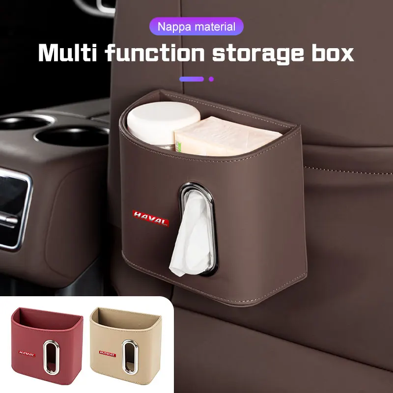 

For Great Wall Haval F7 H6 H2 H3 H5 H7 H8 H9 M4 Car Door Storage Box Multi function Backrest Tissue Bag Napkin Box Accessories