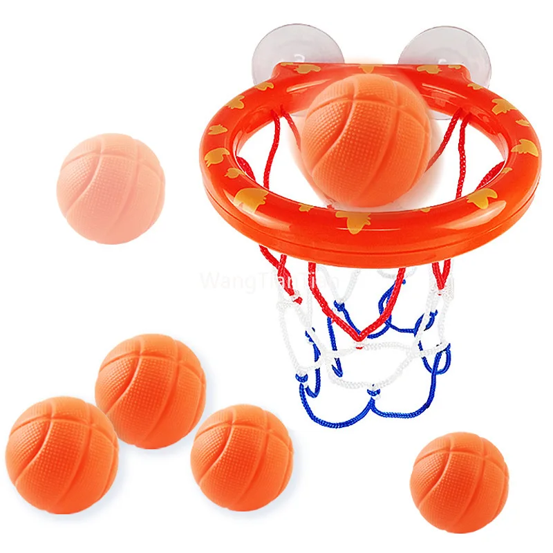 Baby Bad Speelgoed Zuignap Schieten Basketbal Hoepel Met 3 Bal Badkamer Badkuip Douche Speelgoed Kind Buiten Spelen Water Spel Speelgoed Set