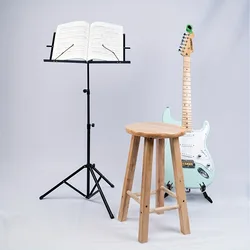 Portable and Adjustable Stable Music Stand with Carrying Bag - Collapsible and Folding Metal Music Sheet Stand