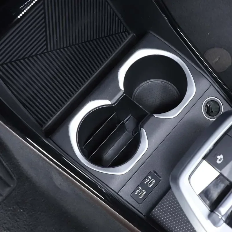 For BMW X1 U11 2023+ABS black car styling  central control cup holder partition organizer storage box car interior accessories