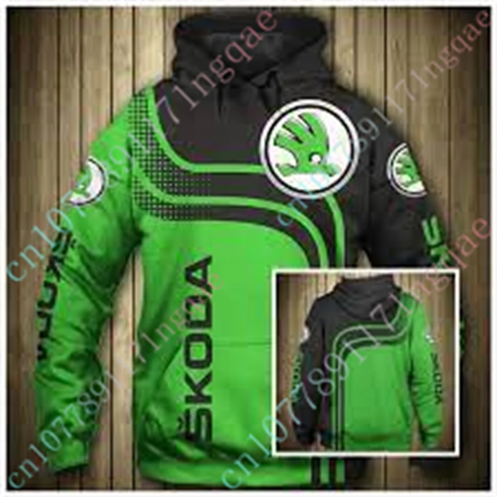 

Skoda Clothing Casual Hoodies For Men Women Harajuku Pullover Top Unisex Sweatshirt Anime Oversize Zip Hoodies Custom Logo