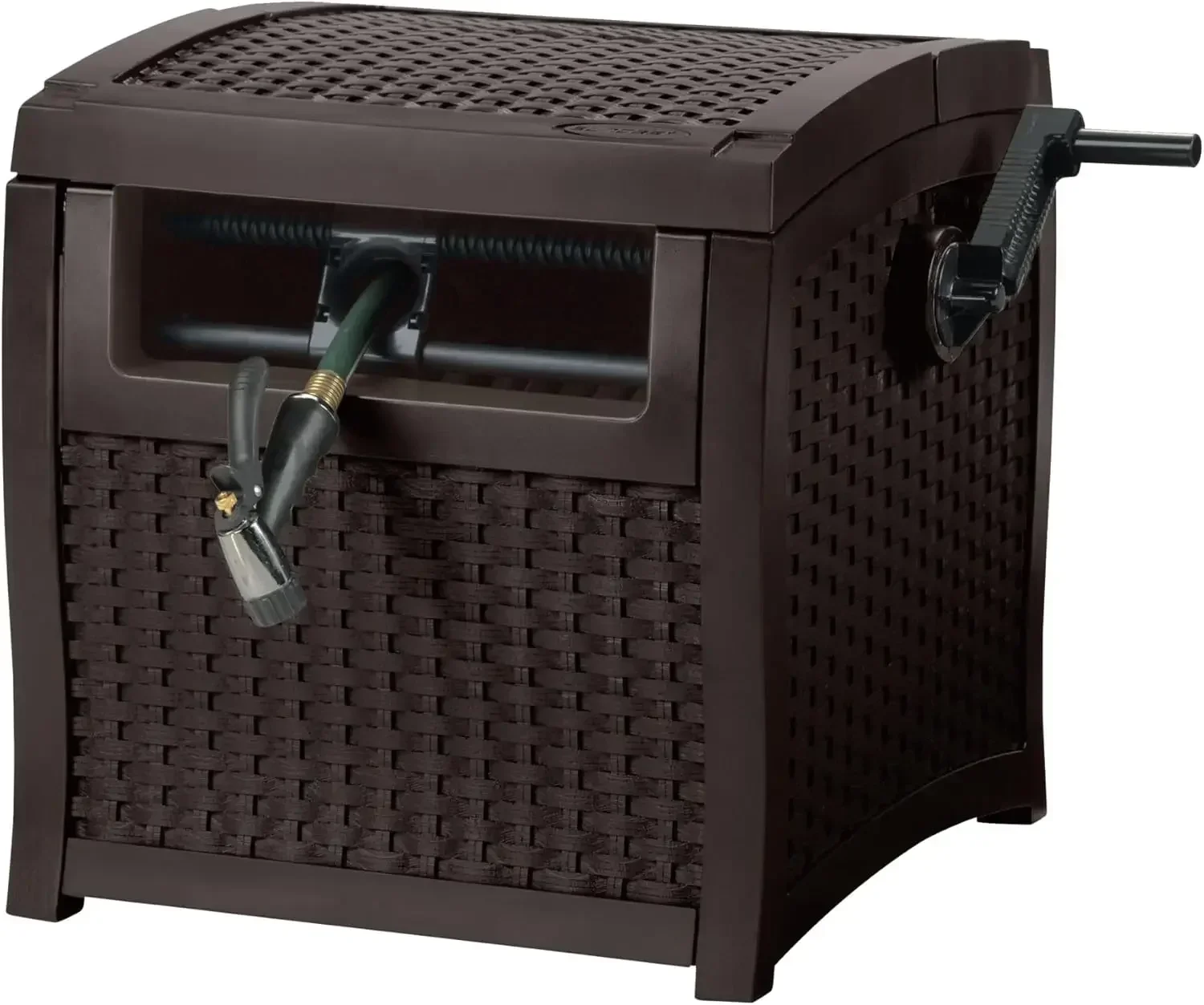 

Hose Reel with Smart Trak Hose Guide, Water-Tight Connection, Durable Resin Construction, 225' Hose , Brown, Made in the USA
