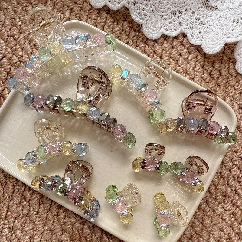 

Glam Shine Mini Crystal Hair Clips, Korean-Style Ultra Sparkly Side Bang Clips, Elegang Hair Accessory for Girls