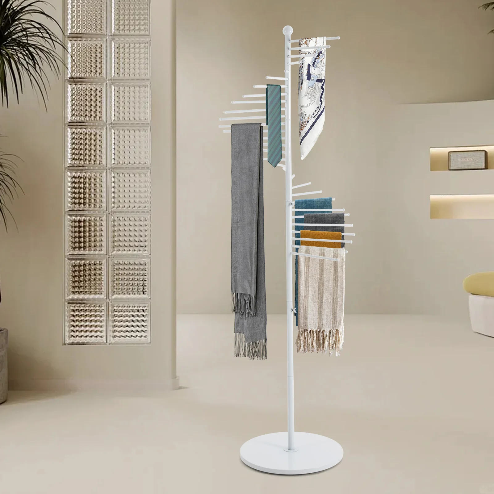 Freestanding Metal Scarf Display Rack, Spiral Display Rack 1.7m Organizer