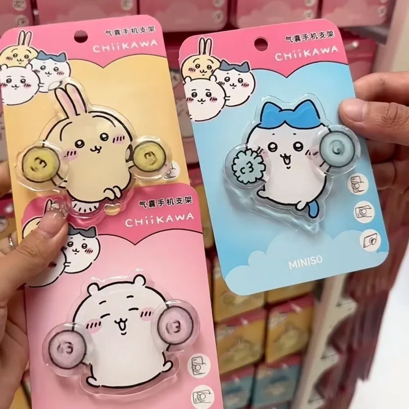 

Chiikawa Phone Airbag Holder Mobile Rotatable Bracket Hachiware Usagi Kawaii Anime Figures Universal Scalable Stand Toys Gifts
