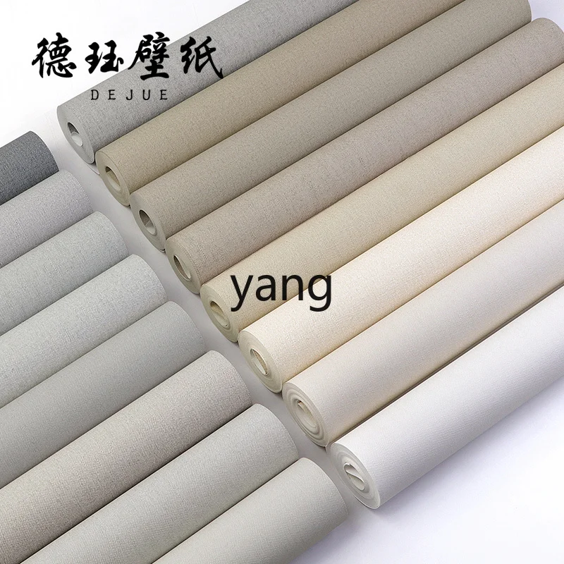 

LH Non-Woven Linen Texture Wallpaper for Living Room and Bedroom, Non-Self-Adhesive