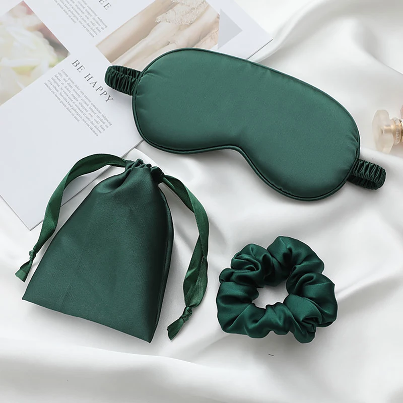 1/3Pcs Imitated Silk Sleep Eye Mask Home Travel Eyepatch Nap Eye Patch Rest Blindfold Eye Cover Sleeping Mask Night Eyeshade