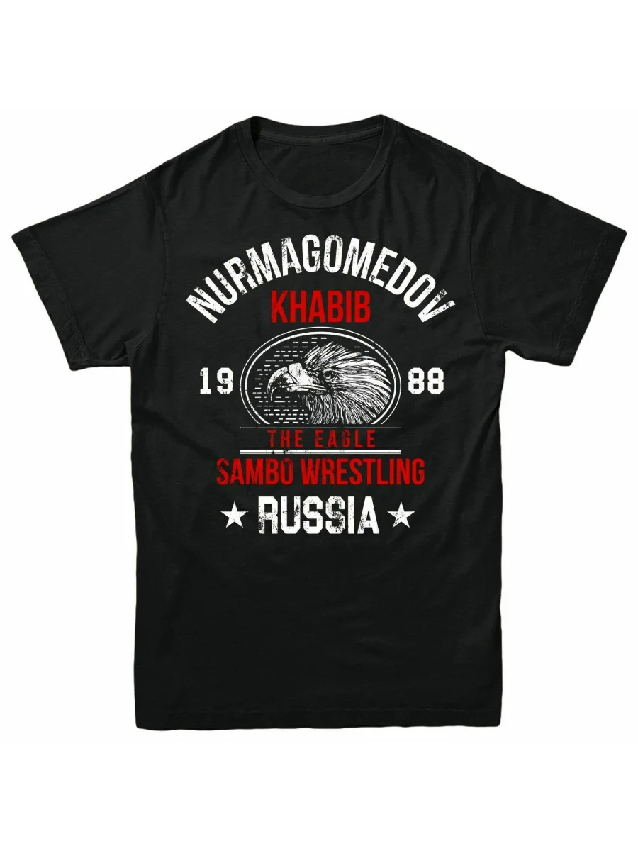 The Eagle Khabib Nurmagomedov. Russia Sambo Wrestling T-Shirt. Summer Cotton O-Neck Short Sleeve Mens T Shirt New Size S-3XL