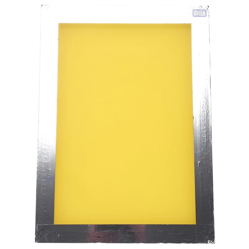 2025 New 1Pc 120T Mesh Reusable Aluminum Silk Screen Printing Frame 27X39cm With 300Tpi Yellow Mesh For Making Stencil