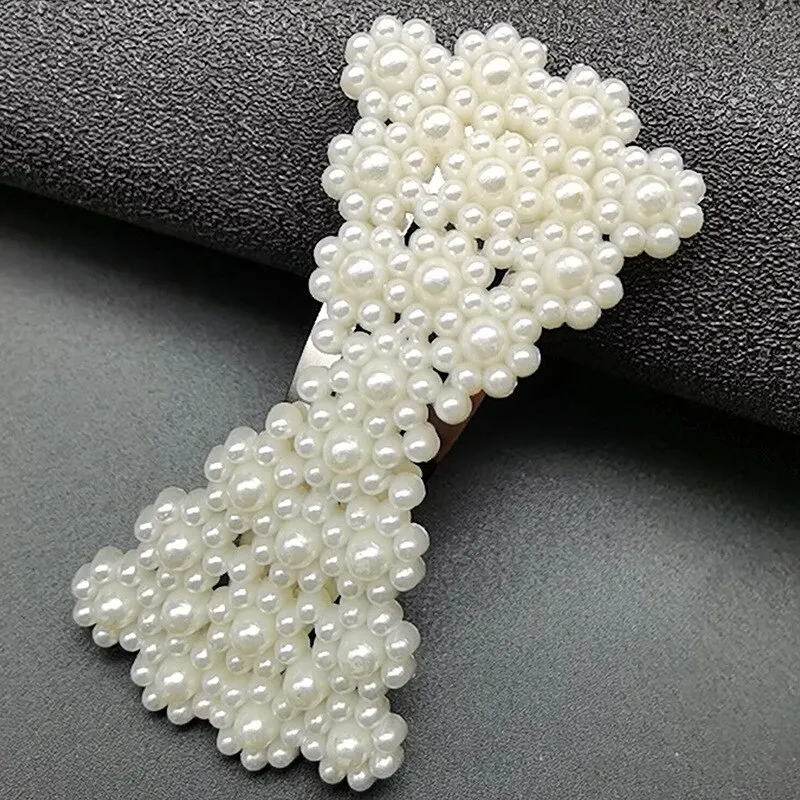 Hair Clips 5pcs Handmade Duckbill Clips Imitation Pearls Plus Iron Clips Hundred And One Hair Accessories