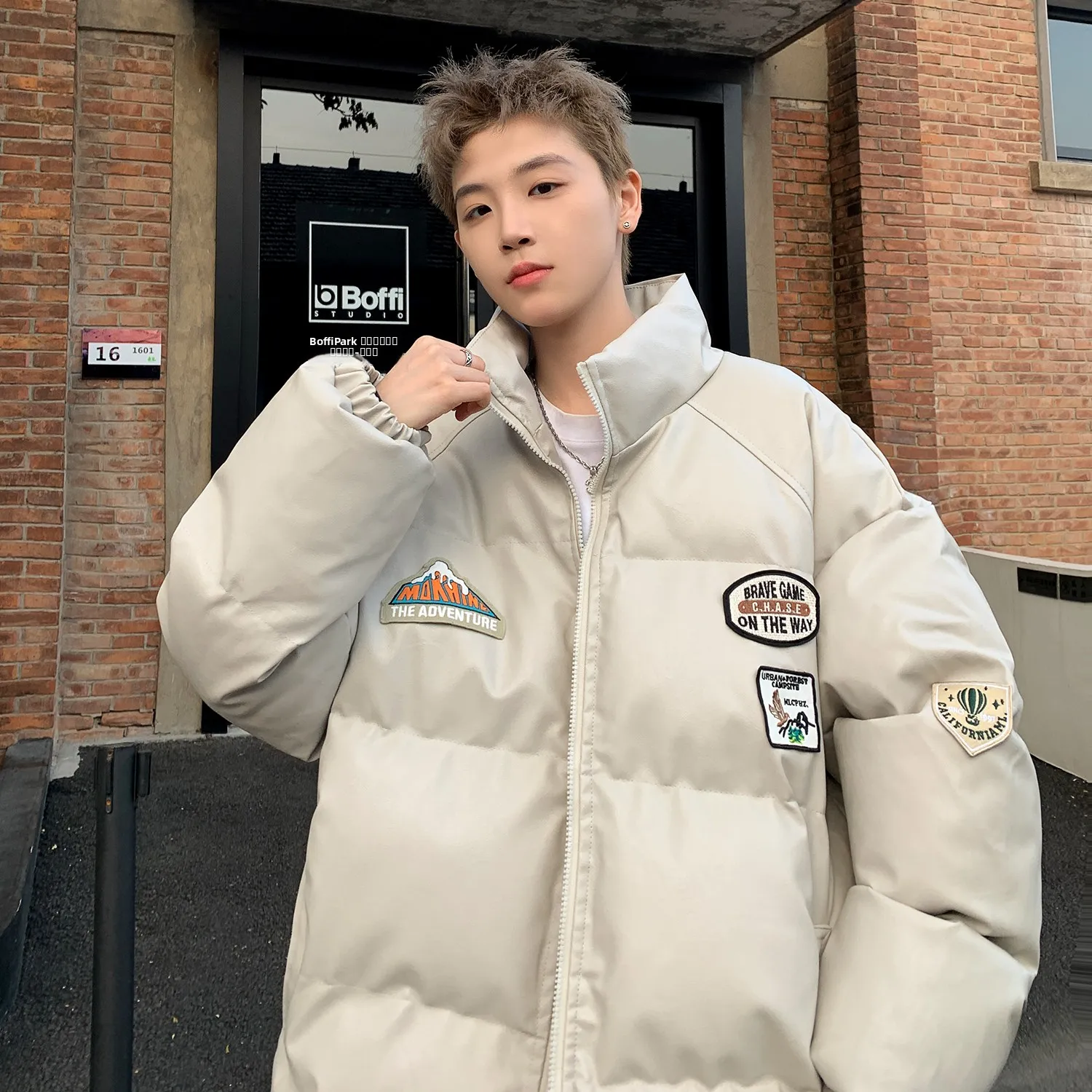 

Подростковая зимняя утепленная куртка из хлопка с наполнителем из искусственного пуха, на молнии, из искусственной кожи, теплая, повседневная, в стиле Cleanfit, молодежная мода