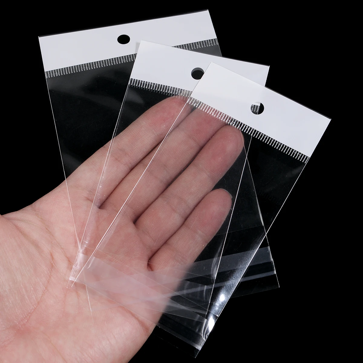 50Pcs Mini Transparent Self Sealing Jewelry Accessories Candy OPP Self-adhesive Bag Packaging Resealable Cookie Packaging Bag
