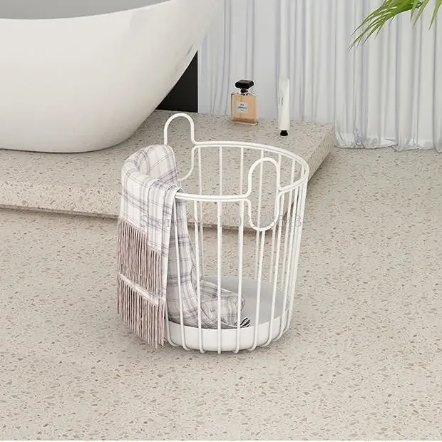 Home Laundry Basket Metal Wheel Basket Dirty Clothes Storage Laundry Organizer Organizer for Clothes Toys