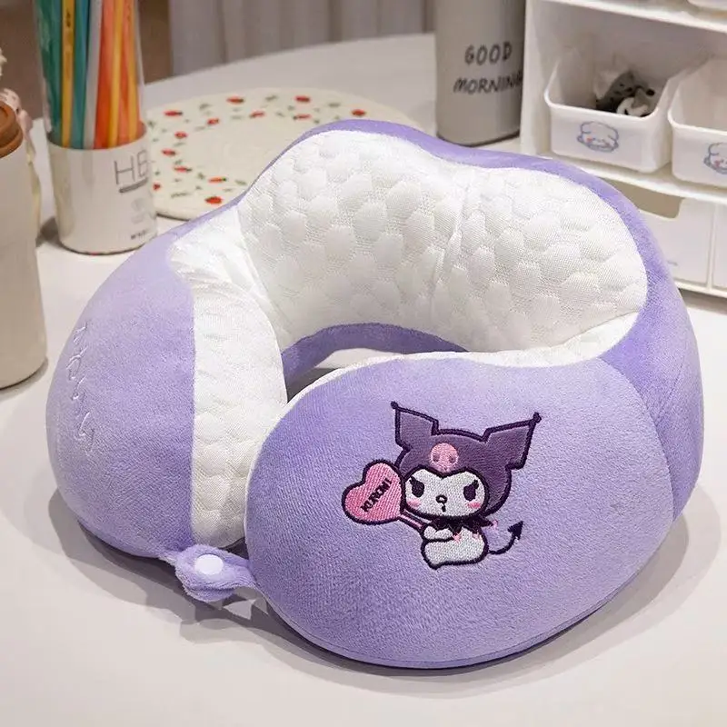 

Kuromi My Melody Portable Travel Pillow with U-shaped Neck Support - A Gift for Both Men and Women
