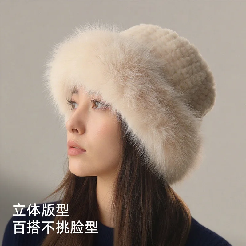 

Soft Faux Mink Fur Bucket Hat - Women's Winter Warm Korean-Japanese Chic Versatile Windproof Cold-Resistant Hat