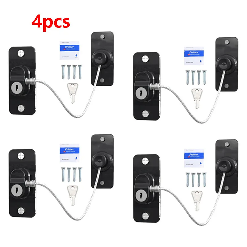 Children Safety Windows Lock Multi-Functional Anti-Fall Limit Rotatable Cabinet Refrigerator Locks Home Baby Security Protection