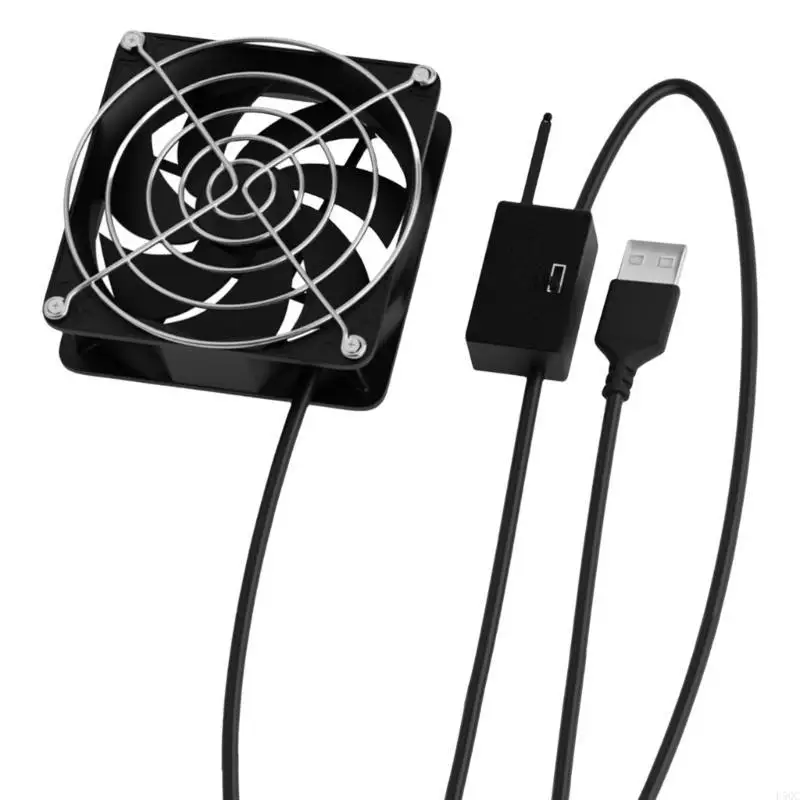 

USB Powered Temperature Control Cooling Fan 3 Speed 8cm for Electronics D5QC