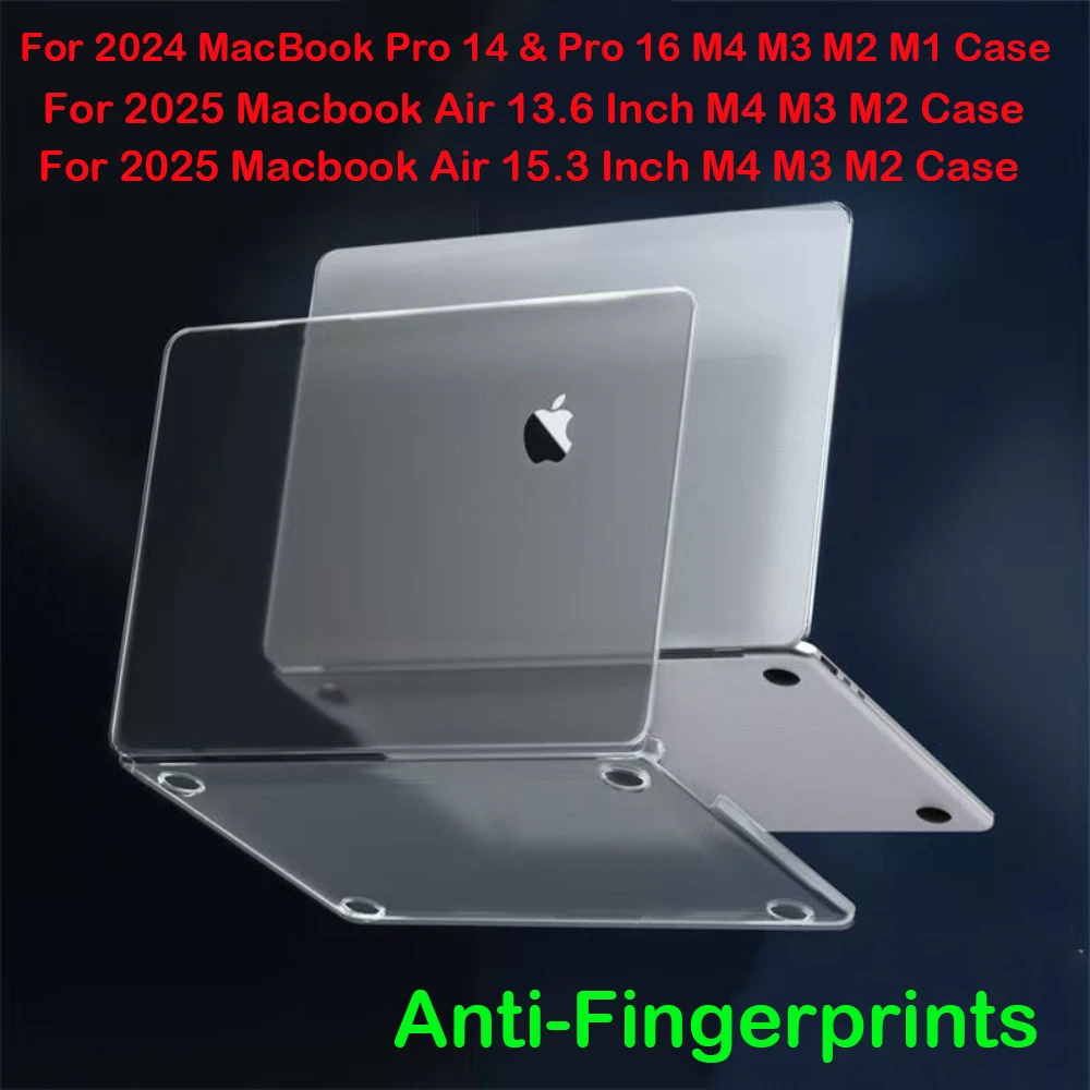 

Laptop protective shell For Apple Macbook Pro 14 M4 2024 Case For Macbook Air 13 M4 Air 15.3 2025 Case For MacBook Pro 13 cover