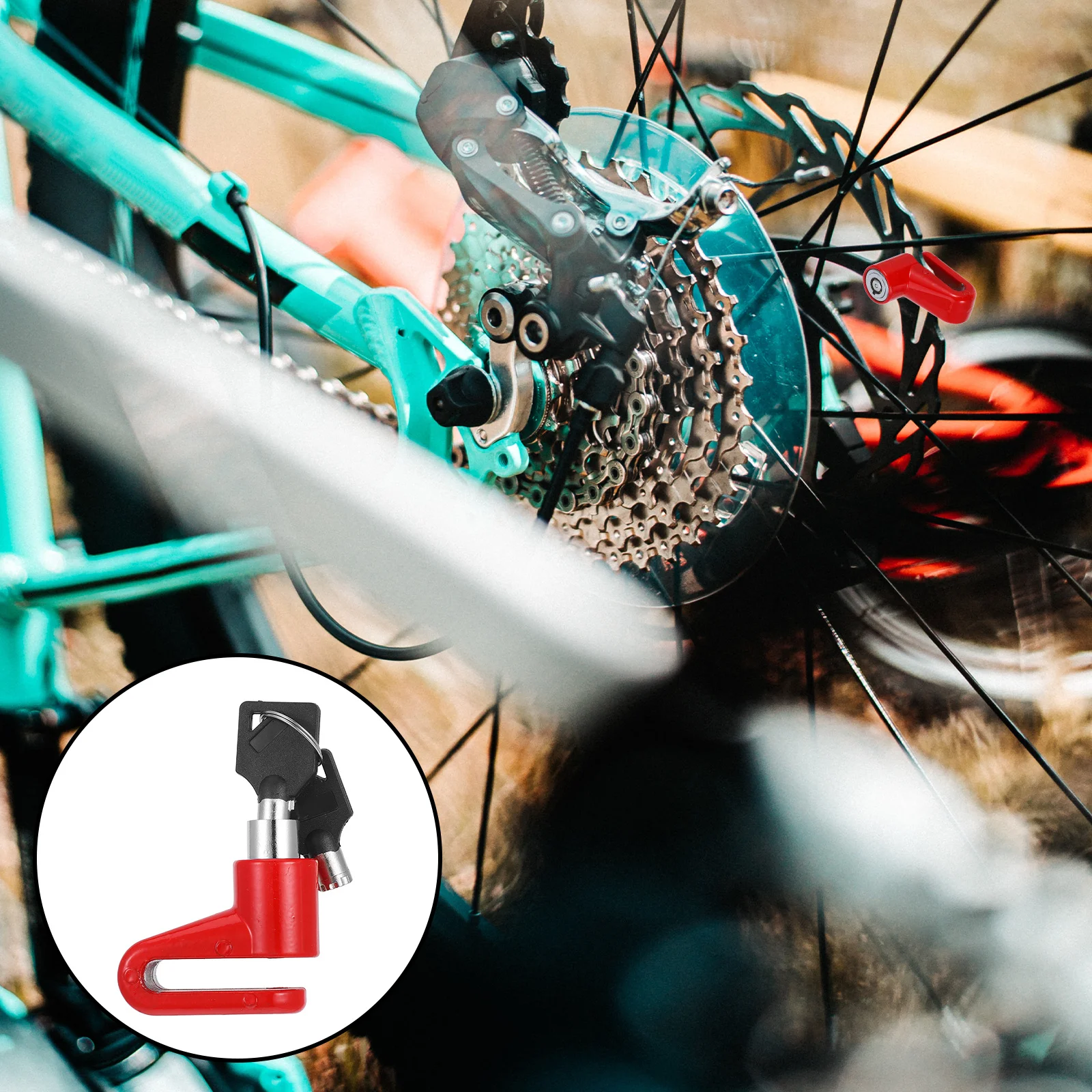 

1Pcs Bike Disc Brake Lock Sturdy Trustworthy Anti Theft Lock Fashionable Design Easy Keyless Locking for Motorcycle