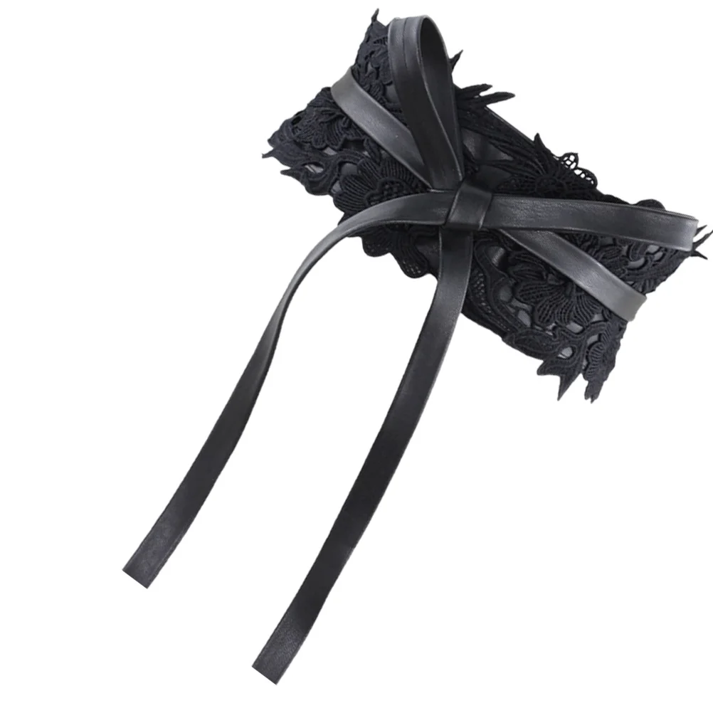 Moda rendas até cinto largo feminino cintura durável material leve vestido acessórios elegante chique festa banquete uso