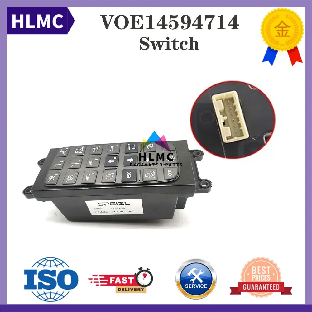 VOE14568905 VOE14594714 Air Conditioner Control Switch for EC210D EC300D EC380D EC480D Excavator Parts 14568905 14594714