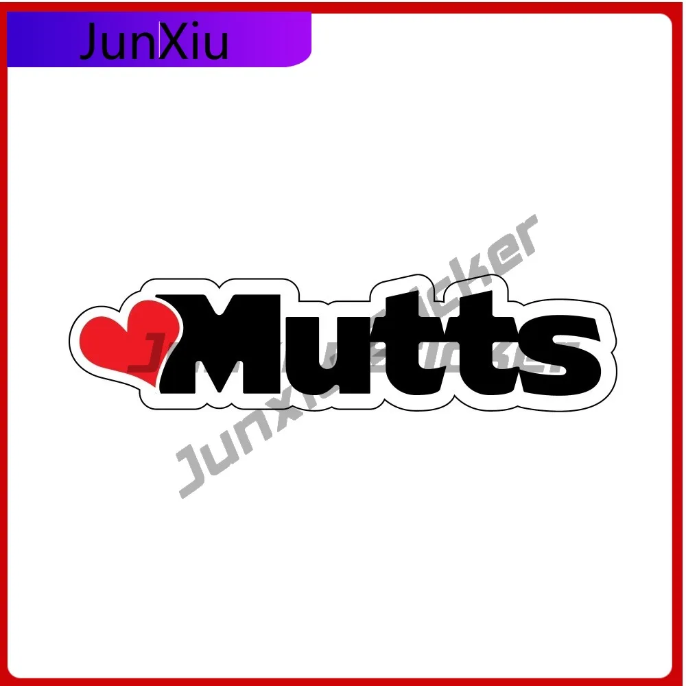 

Heart Mutts Word Unique Car Laptop Window Bumper Waterproof Vinyl Decal Sticker Trendy Cute Retro Retro Cool Trendy Trendy