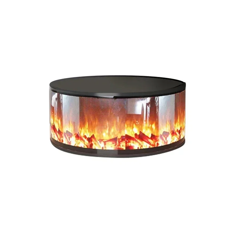 

Round fireplace core simulation fire led flame light household living room decoration background wall