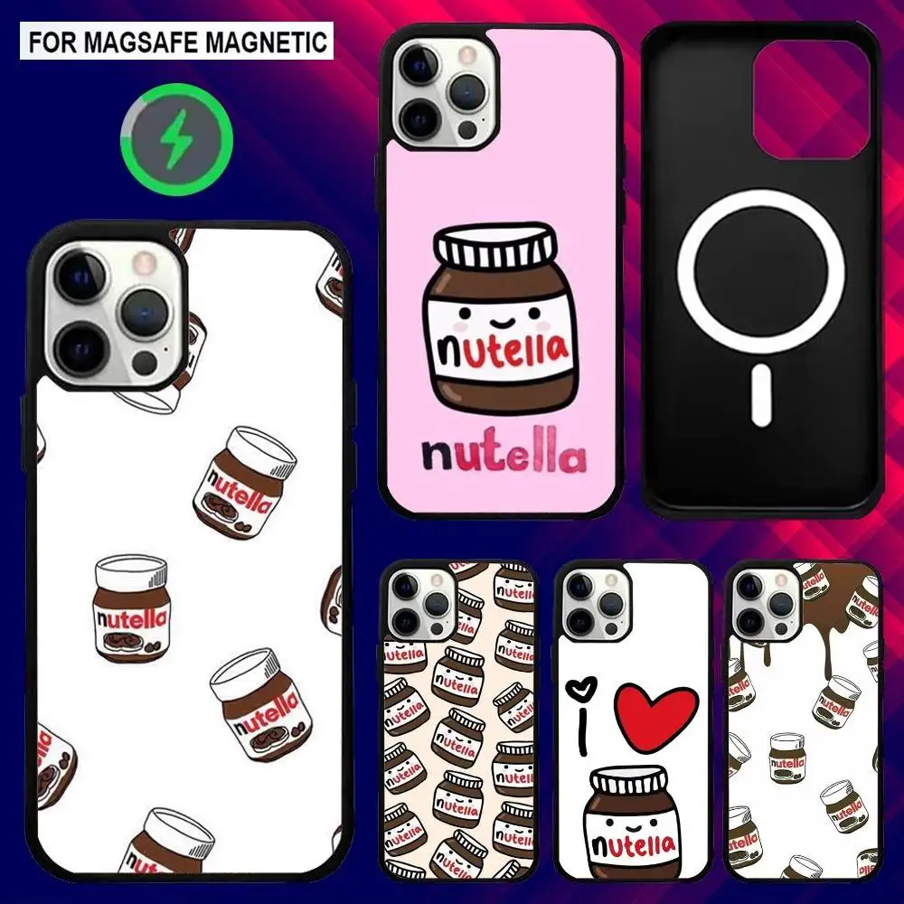

N-Nutella Chocolate Phone Case For iPhone 16e,16,15,14,13,12,11,Plus,Pro,Max,Mini Magsafe Magnetic Wireless Charging