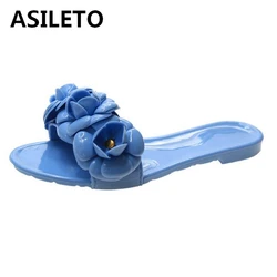 ASILETO 2022 nuove pantofole floreali pantofole da donna estive pantofole casual da interno pantofole da spiaggia infradito diapositive scarpe in gelatina zapato