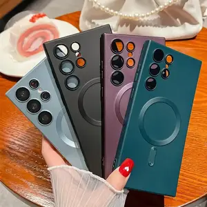 Casing Silikon Lembut Pengisi Daya Nirkabel Mewah untuk Magsafe untuk Samsung Galaxy S22 S21 S23 S24 S25 Ultra Plus Matte Penutup Tahan Guncangan 12 penjualan terbaik samsung z flip4 - №