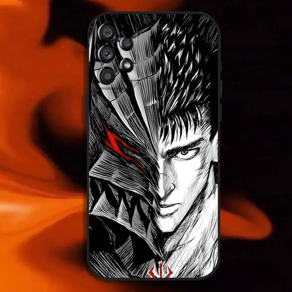 Чехол для телефона Berserk Guts Anime для Samsung Galaxy A20, A21s, A22, A31, A32, A52, A53, A72, 73, A80 Soft Black Cover