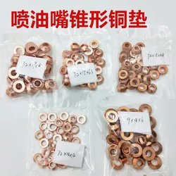 30 PCS Diesel Common Rail Injector Nozzle Conical Copper Washer Gaksets 980792480 943776230 for Isuzu Excavator Digging Machine