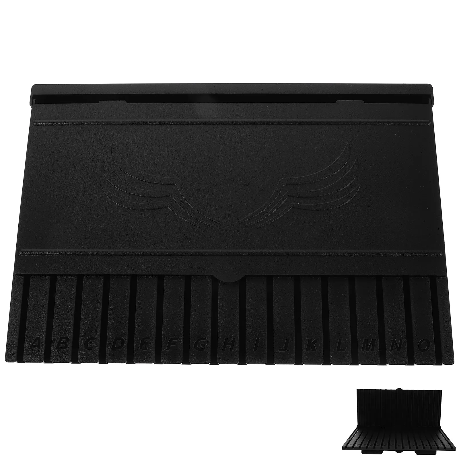High Strength Black Piece Organizer Rack Lettered Sections Easy Access Desktop Storage for Kit Display Stand