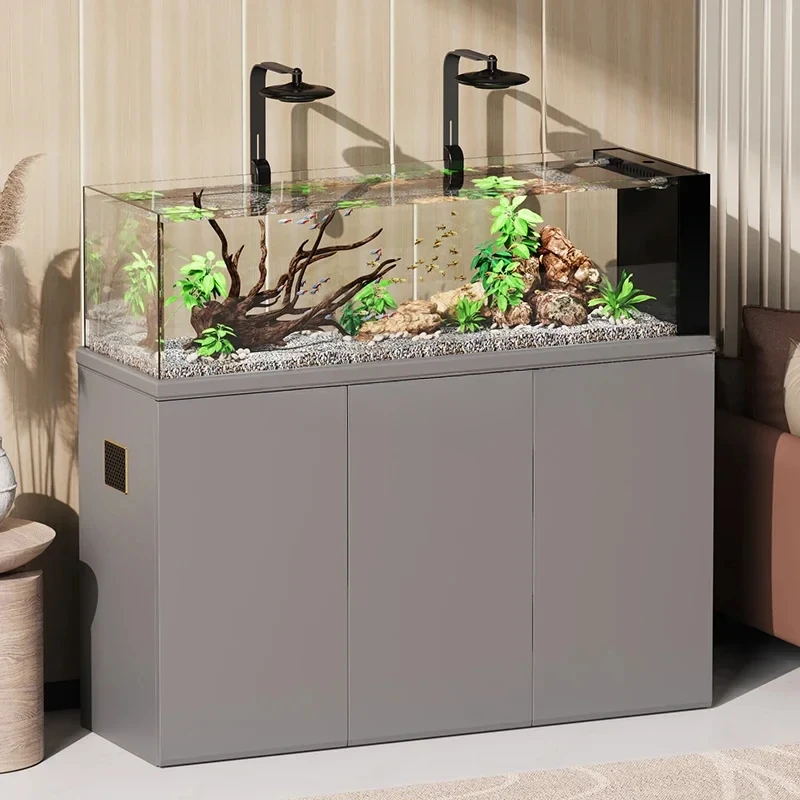 

Large Landscape Ecological Aquarium with Ultra White Water Tank And Stainless Steel Bottom Filter for Household Use