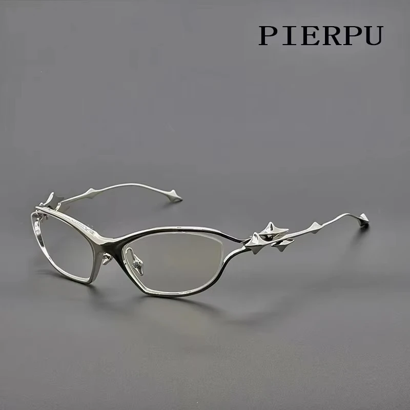 2025 New Korean Cat Eye Eyeglass Titanium Optical Glasses Frames Men Women Eyeglasses Frames anti blue light Blocking Glasse