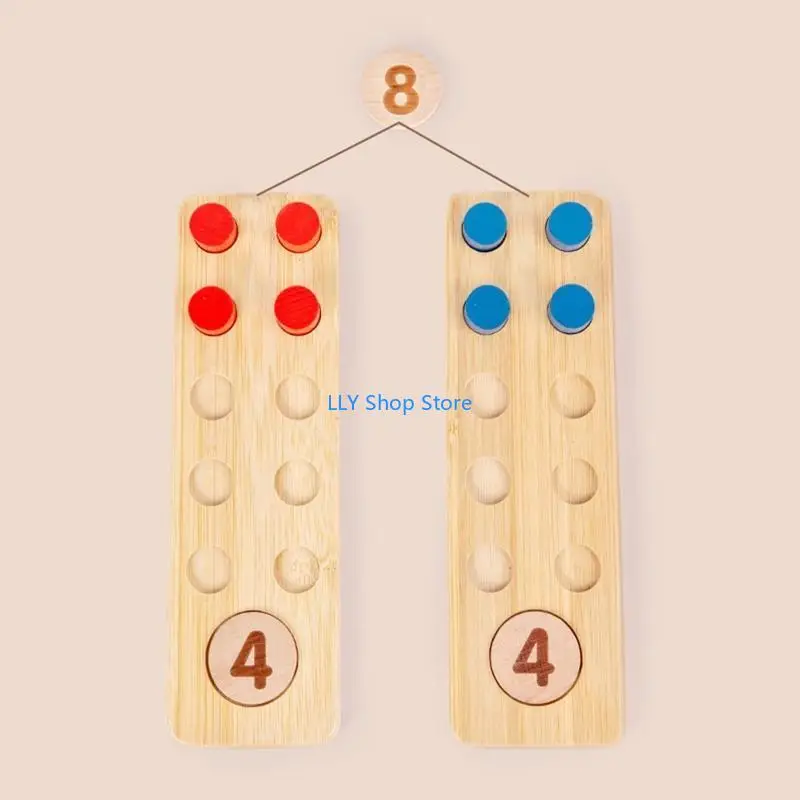 T8UD Montessori Gỗ Số Học Bảng Toán Đồ Chơi Phép Trừ Tính Xếp Chồng Khai Sáng Xếp Hình Cho Bé 3+