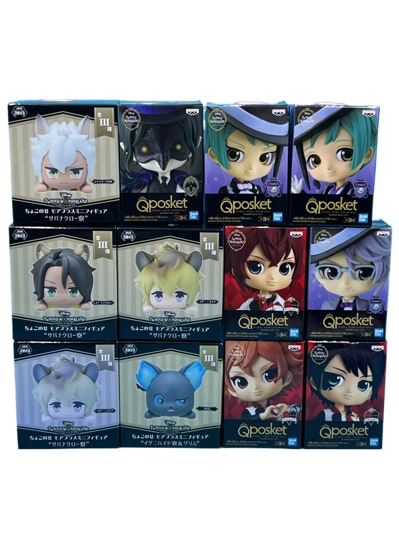 Q Posket Disney Twisted-Wonderland Collection Ornament Anime Action Figures Model Kids Toy