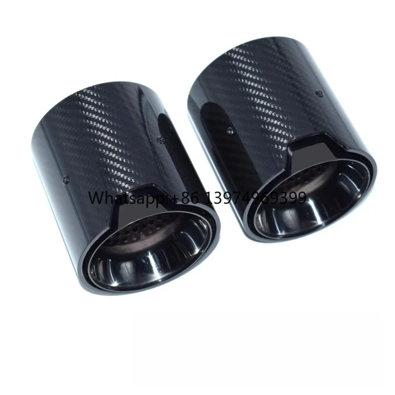 For DEX Exhaust Tip for 3/4 Series G20 G21 G22 G23 G26 320i 330i 330e 425i 435i Carbon Fiber Exhaust Pipe Muffler Nozzle