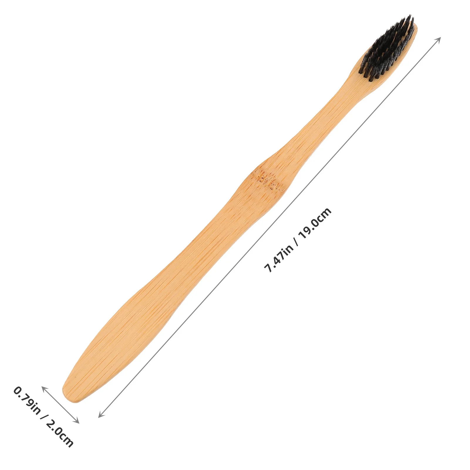 20 قطعة فرشاة أسنان بمقبض من الخيزران صديقة للبيئة قابلة للتحلل فرشاة سفر محمولة خفيفة الوزن قابلة لإعادة الاستخدام فرشاة أسنان خشبية #5