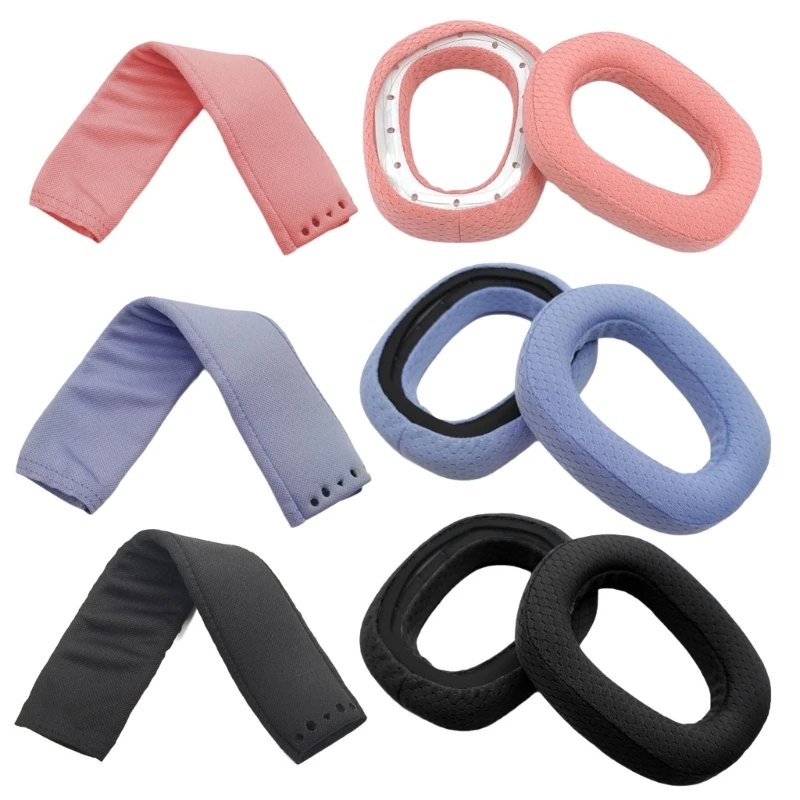 استبدال بطانة للأذن ل Logitech G435 سماعة الألعاب اللاسلكية بطانة للأذن شبكة النسيج غطاء للأذنين سماعة بطانة للأذن