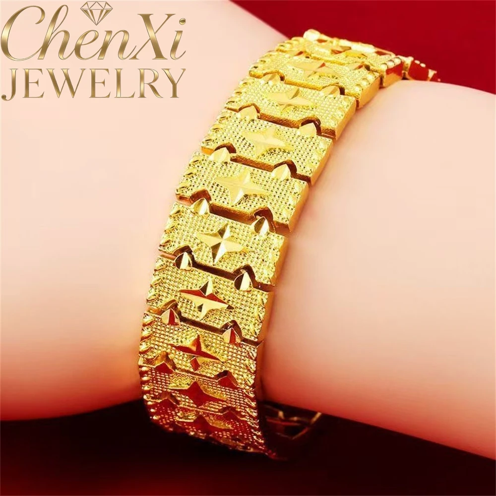 

High-End Sand Gold Men Watch Chain Bracelet Selling Popular Luxury Quality Jewelry Festival Gift Fashion Exquisite Charms Simple