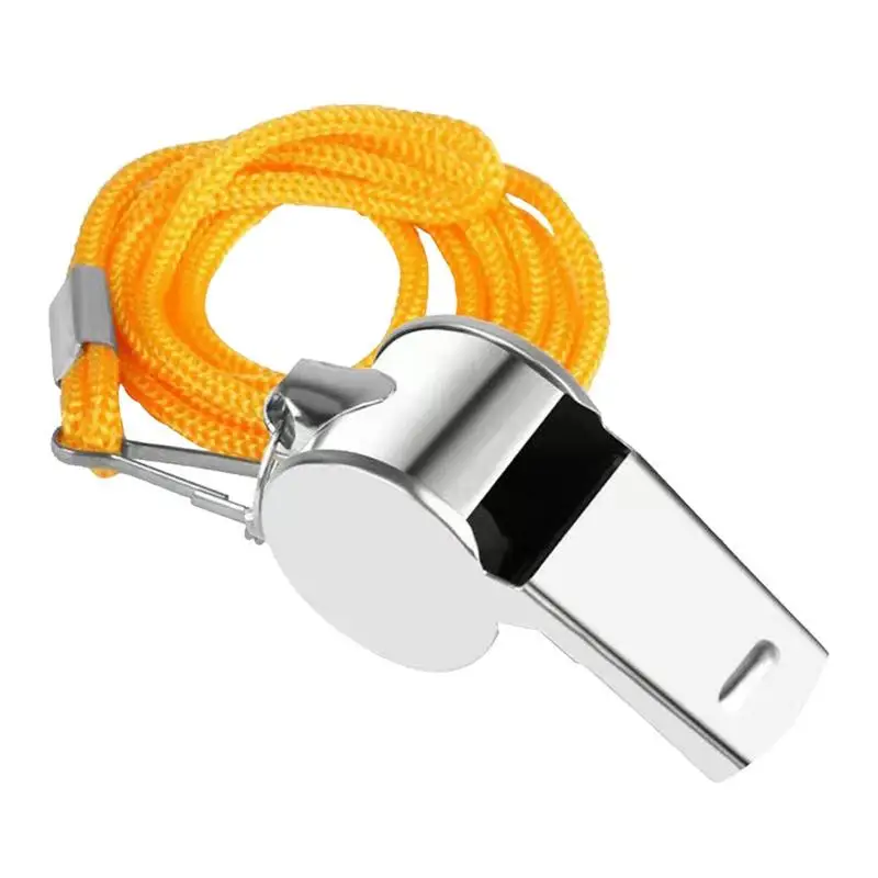 Metal Whistle with Rope Professional Soccer Referee Extra Loud Crisp Sound Whistle for Coaches Referees Teachers