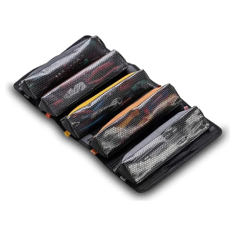 عبر الحدود الجديدة القابلة للإزالة شفافة تخزين كتلة سستة أداة بكرة حقيبة المحمولة كيت